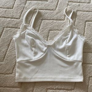 Princess Polly White Lace Tank